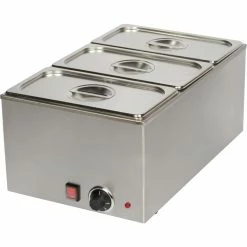 Commercial Bain Marie 3xGN1/3 Including 3 Containers With Lid | Adexa ZCK165B3