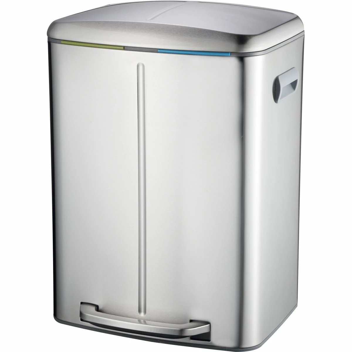 Twin Rectangular Soft Close Pedal Waste Bin 40L Stainless Steel | Adexa C11018FM40L
