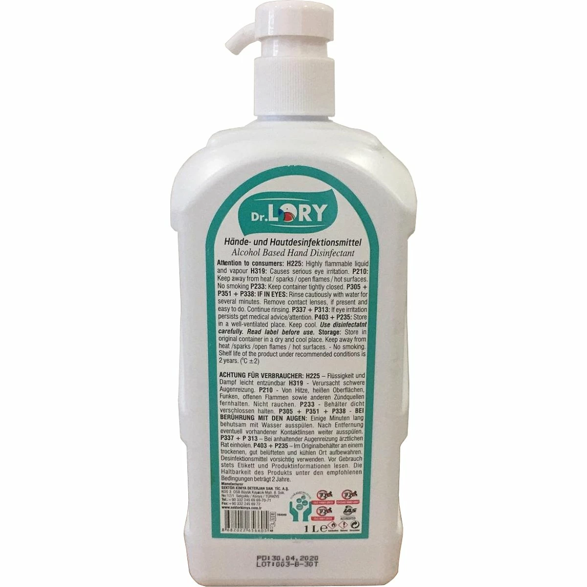 Alcohol Hand Sanitiser 12 X 1 Litres | Adexa DLS1x12 - Image 2