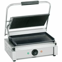Heavy Duty Large Panini Contact Grill 2.2kW Ribbed/Smooth | Adexa EG02C