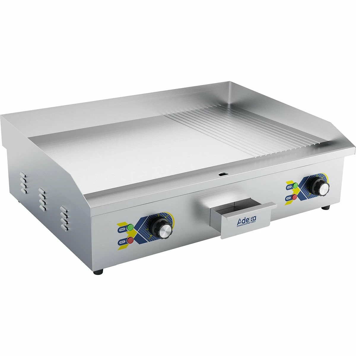 Commercial Griddle Smooth/Ribbed 730x550x240mm 4.4kW Electric | Adexa EG8202 - Image 2