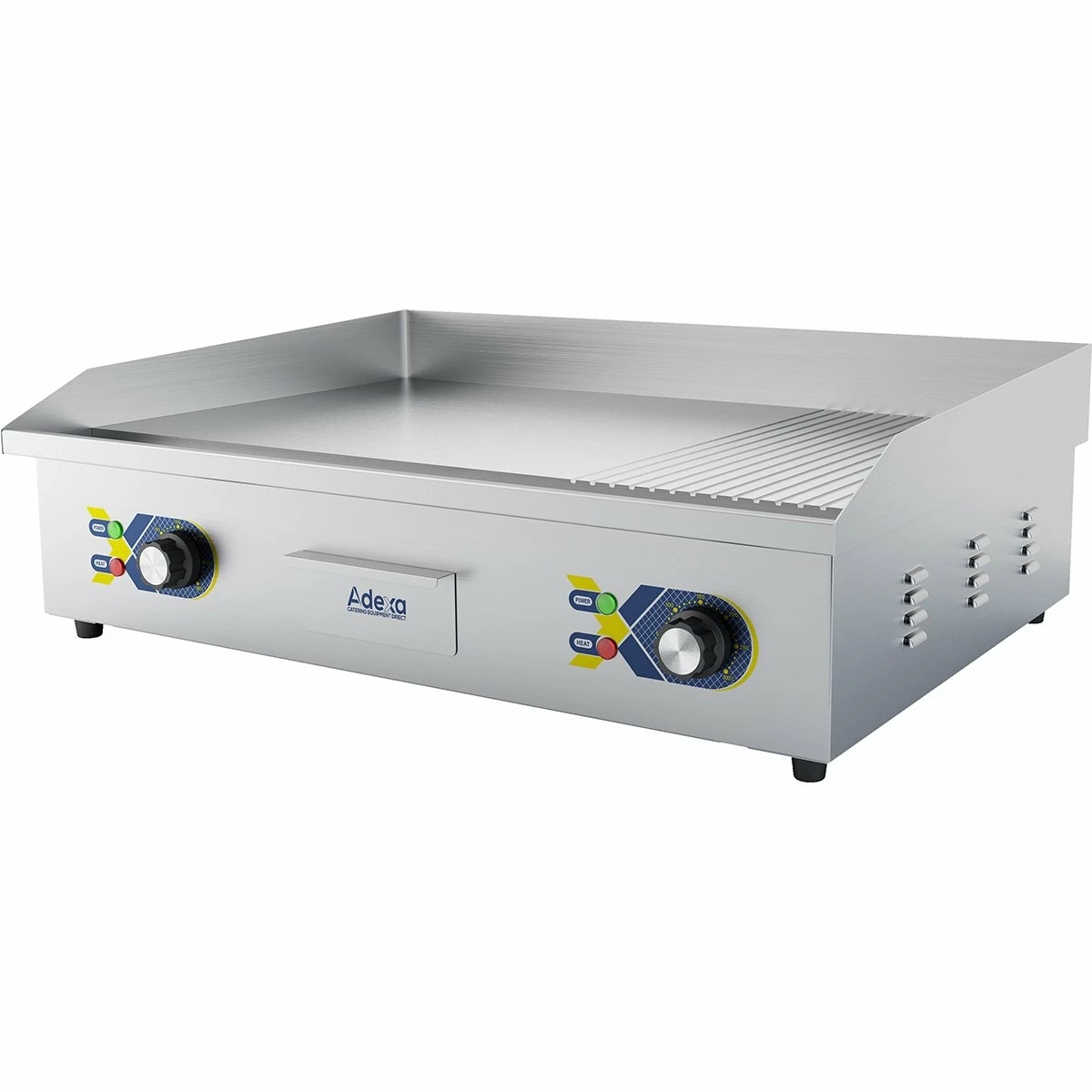 Commercial Griddle Smooth/Ribbed 730x550x240mm 4.4kW Electric | Adexa EG8202 - Image 3