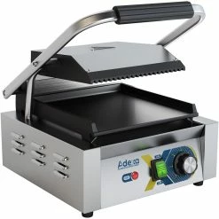 Heavy Duty Panini Contact Grill Single Ribbed/Smooth | Adexa EGD10B