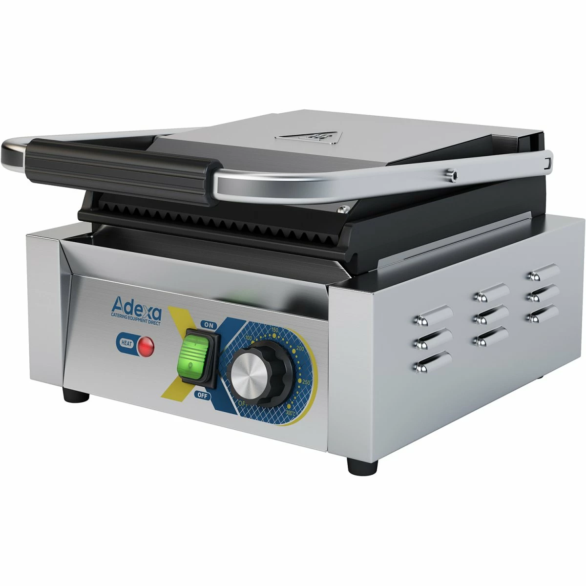 Heavy Duty Panini Contact Grill Single Ribbed/Smooth | Adexa EGD10B - Image 3