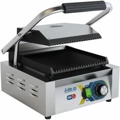 Heavy Duty Panini Contact Grill Single Ribbed | Adexa EGD10C
