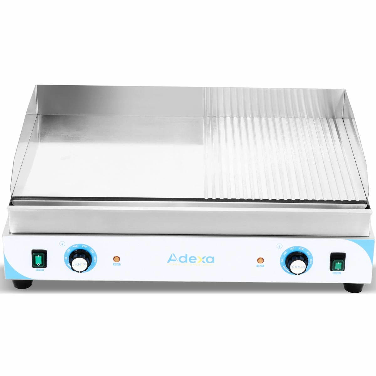 Commercial Griddle Smooth/Ribbed 720x460x240mm Chromed Plate 4.4kW Electric | Adexa EGN750D2 - Image 2