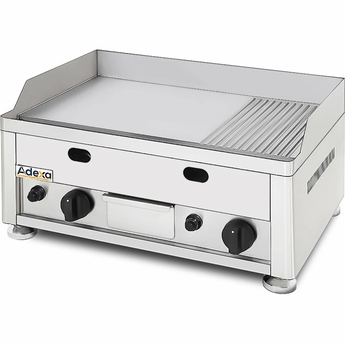 Commercial Gas Griddle Smooth Plate 2 Zones Countertop | Adexa GGN6002