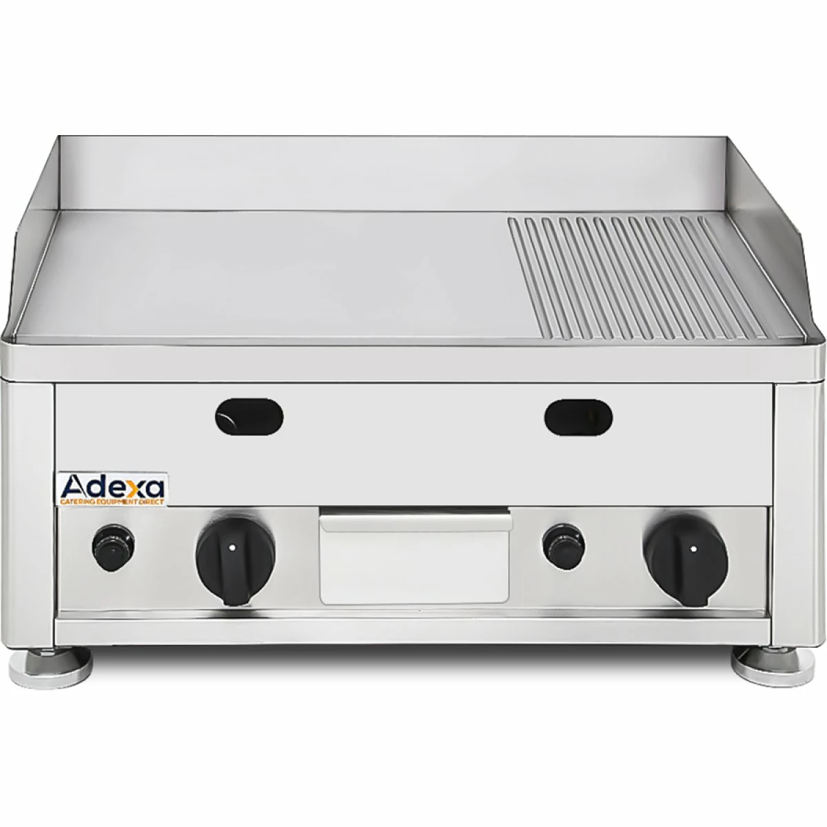 Commercial Gas Griddle Smooth Plate 2 Zones Countertop | Adexa GGN6002 - Image 3
