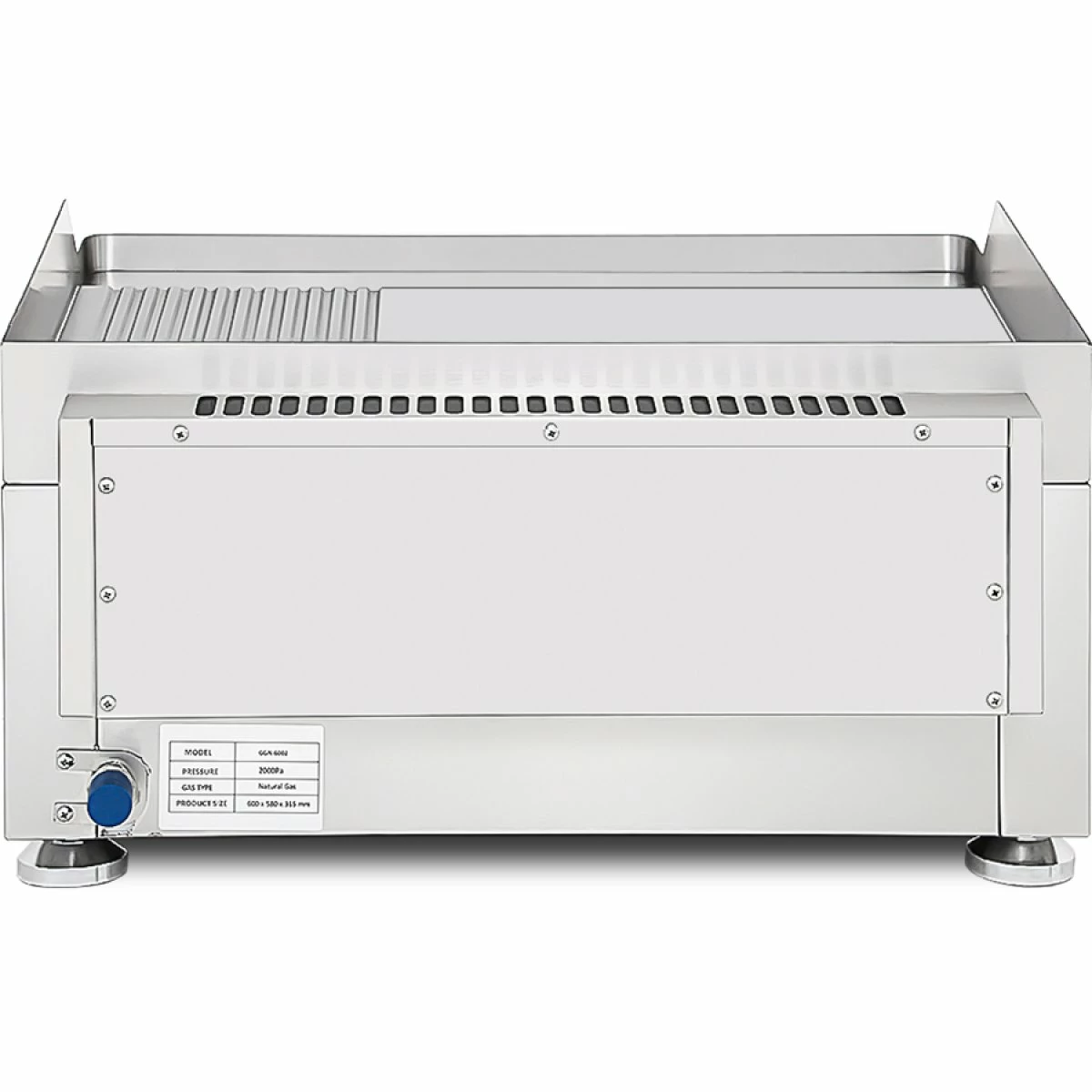 Commercial Gas Griddle Smooth Plate 2 Zones Countertop | Adexa GGN6002 - Image 5