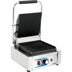 Heavy Duty Panini Contact Grill Single Ribbed | Adexa MLP811