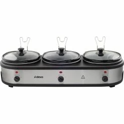 Ceramic Pot Slow Cooker 3x2.5 Litres | Adexa NSC325