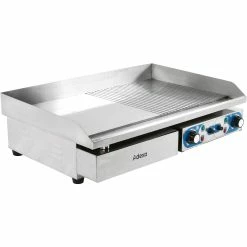 Commercial Griddle Smooth/Ribbed 728x393mm 2 Zones 4.4kW Electric | Adexa WHEG820AFR