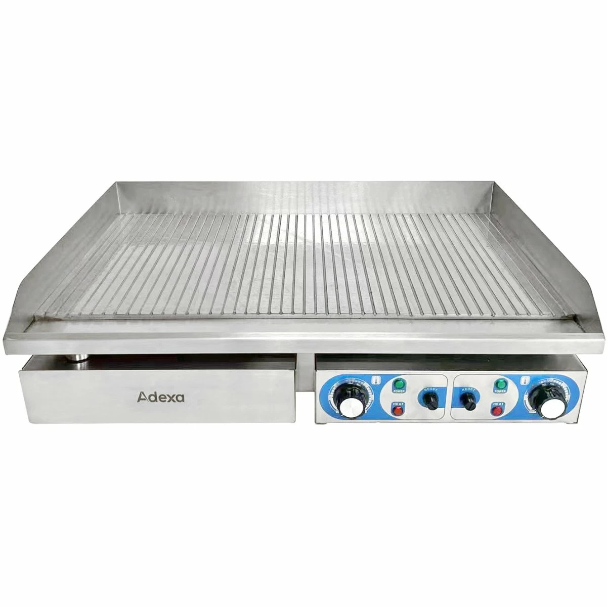 Commercial Griddle Ribbed 728x393mm 2 Zones 4.4kW Electric | Adexa WHEG820AR - Image 2