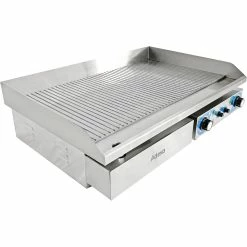Commercial Griddle Ribbed 728x393mm 2 Zones 4.4kW Electric | Adexa WHEG820AR