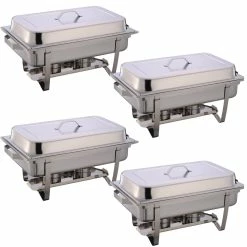 4 Pack Of Chafing Dish GN1/1 Stainless Steel 9 Litres | Adexa WHS433