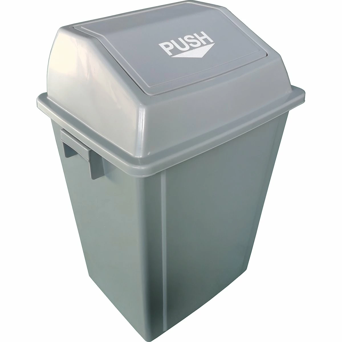 Square Push Lid Bin 40 Litres Grey | Adexa XDL40B2GRAY