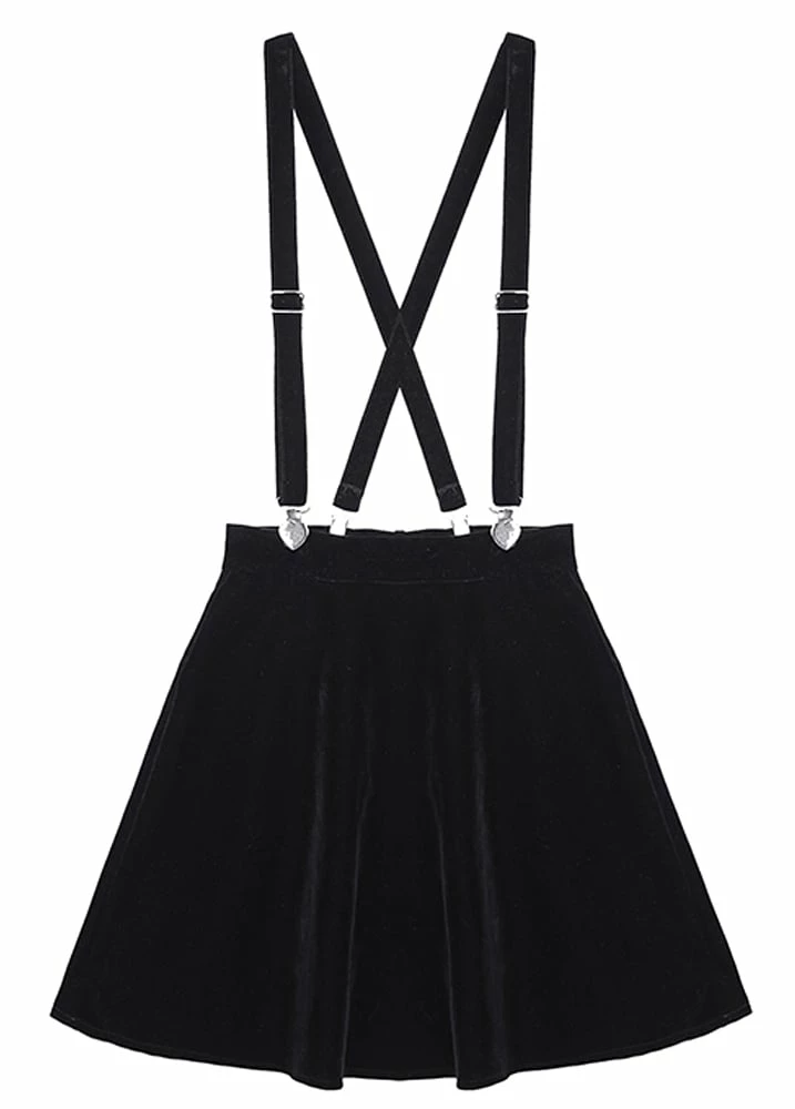 Attitude Clothing Punk Love Velvet Skirt