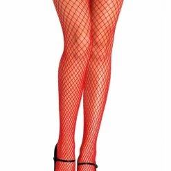 Attitude Clothing Red Fishnet Tights