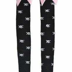 Attitude Clothing Skull & Crossbones Bow Stockings