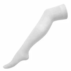 Attitude Clothing White Over-The-Knee Socks
