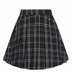 Collectif Clothing Daria Nancy Check Pleated Mini Skirt