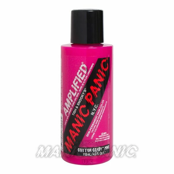 Amplified Manic Panic Semi Permanent Hair Colour EU Formula - Cotton Candy Pink - Image 5