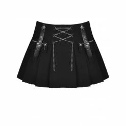 Dark In Love Punk Rock Chain Mini Skirt