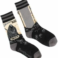 FootClothes Death Tarot Card Crew Socks
