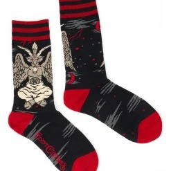 FootClothes Evil AF Baphomet Crew Socks