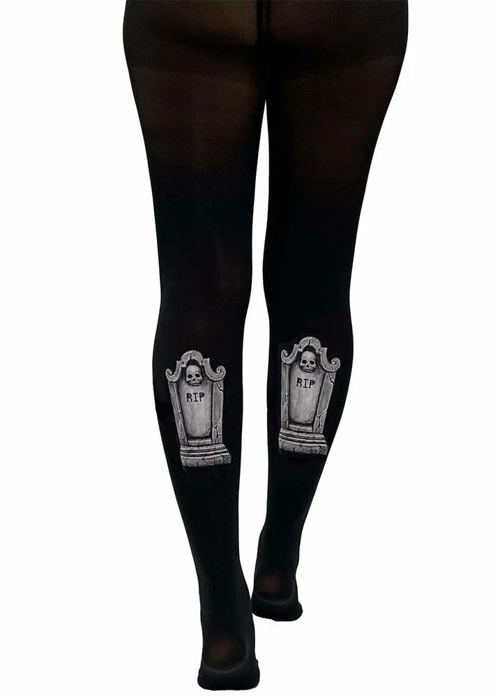 Pamela Mann RIP Tombstone Transfer Tights