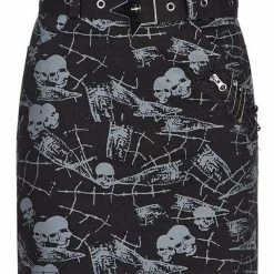 Punk Rave Goth Skull Mini Skirt