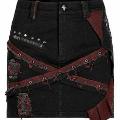 Punk Rave Miss-Fit Denim Skirt