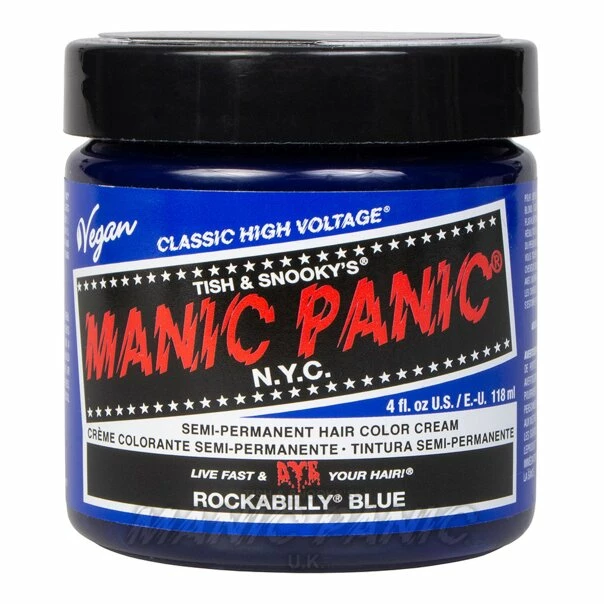 Manic Panic Classic Cream Hair Colour - Rockabilly Blue - Image 5