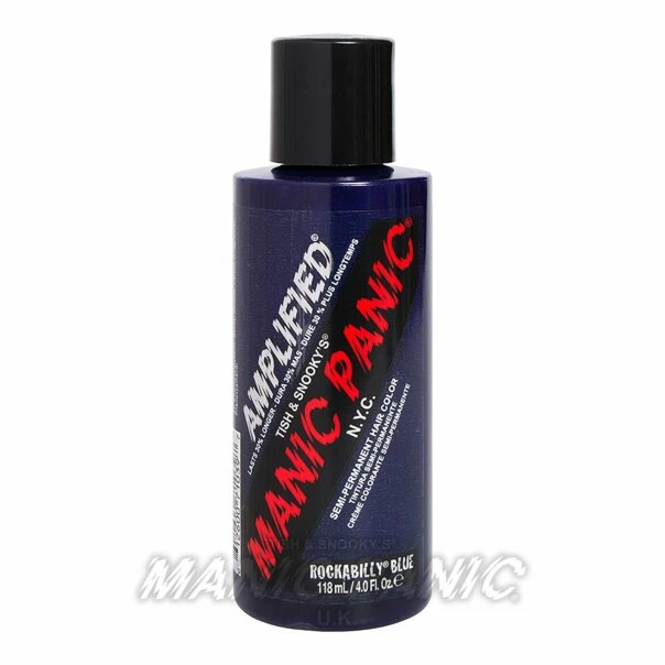 Amplified Manic Panic Semi Permanent Hair Colour EU Formula - Rockabilly Blue - Image 4